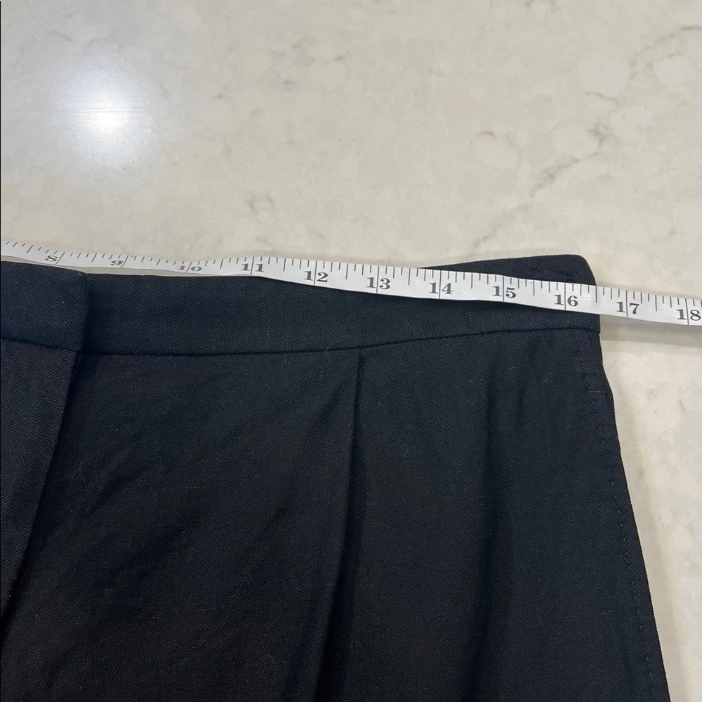COS Wide Leg Cropped Relaxed Pleated Linen Blend Pants‎ Size 10